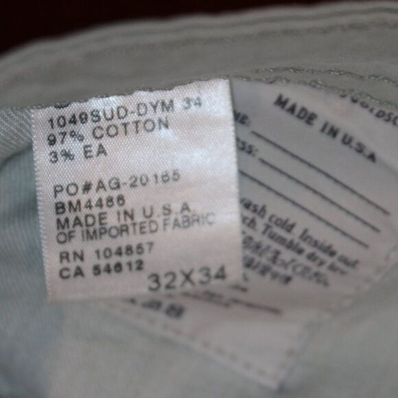 Ag Adriano Goldschmied Protégé Straight Leg Jeans Men’s Size 32X34 - Picture 8 of 12